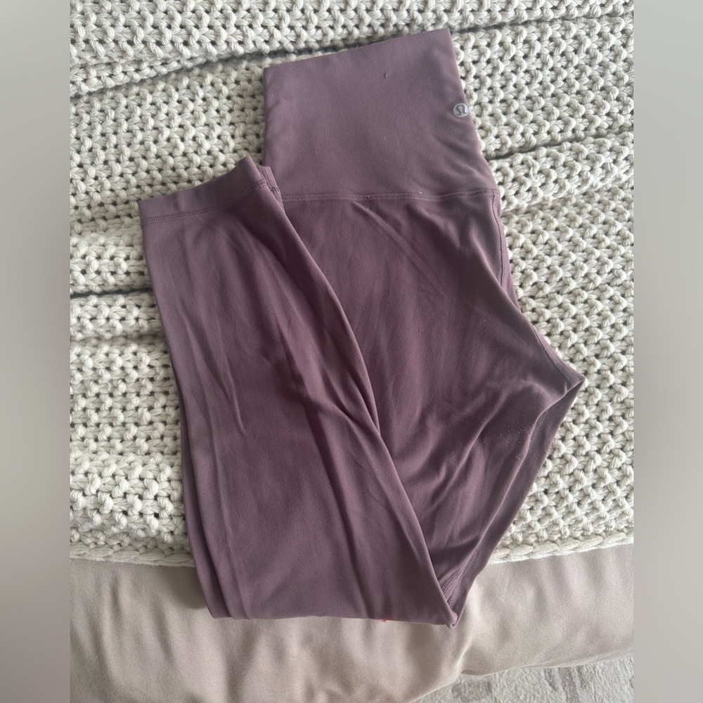 Lululemon leggings, purple, mauve, 7/8 length, size 8